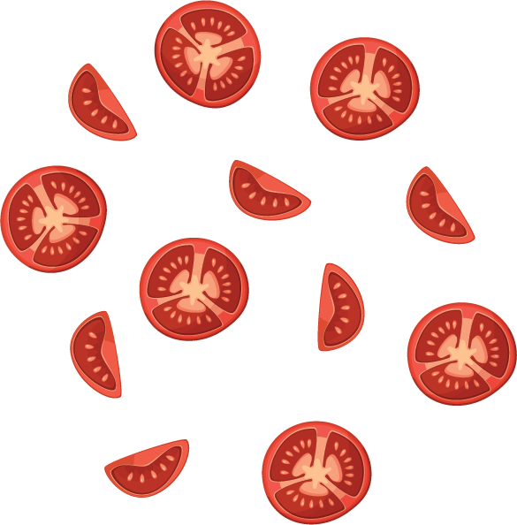 Pizza topping : Tomatoes